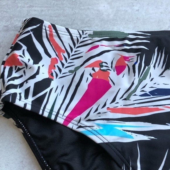 Rachel Rachel Roy High Waisted Moderate Coverage Swim Bikini Bottoms Medium - Picture 6 of 8